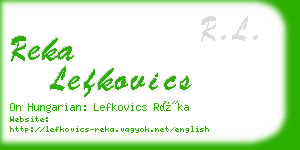 reka lefkovics business card